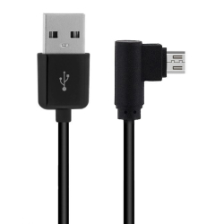Καλώδιο Dual Easy USB 2.0 σε USB Micro 90° POWERTECH CAB-U125 2m μαύρο