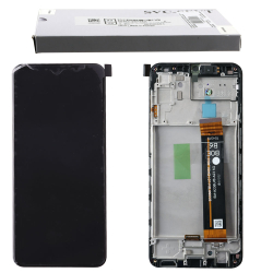 SAMSUNG A23 5G A236 ΟΘΟΝΗ+TOUCH SCREEN + LENS + FRAME GH82-29734A BLACK ORIGINAL SERVICE PACK