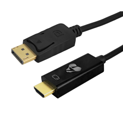 Kαλώδιο DisplayPort 1.2v (M) σε HDMI 2.0v (M) 4K/30Hz 21.6 Gbps 1.5m μαύρο