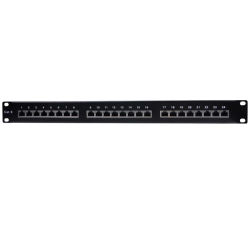 Patch panel Goobay 93048 CAT 6 STP 24 θυρών 1U Μαύρο