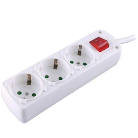 Πολύπριζο με διακόπτη 3 θέσεων 3 x 1.5 mm² SAS 100-11-016