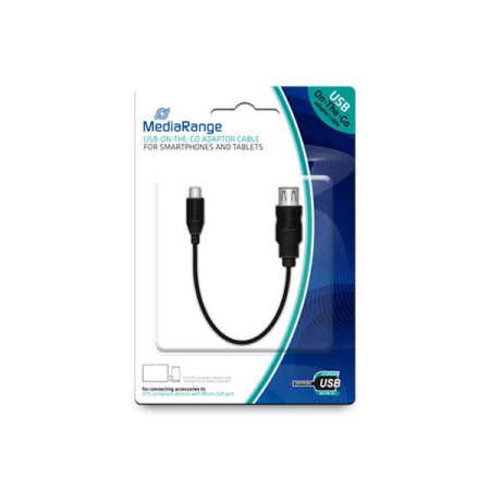 Καλώδιο OTG USB 2.0 θηλ - USB micro B. MediaRange MRCS168 0.2m