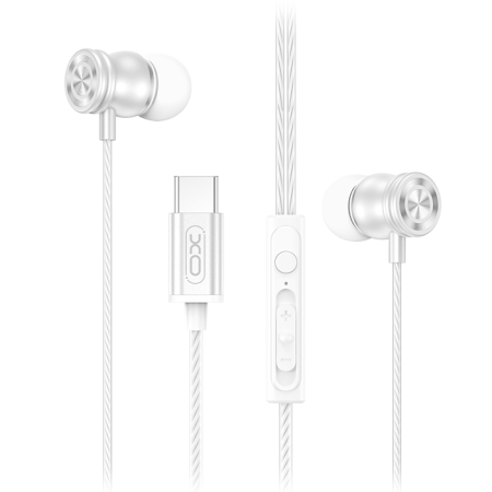 Mεταλλικά Ακουστικά XO EP80 με μικρόφωνο 10mm USB-C 1.2m