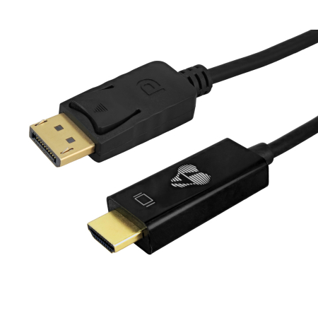 Kαλώδιο DisplayPort 1.2v (M) σε HDMI 2.0v (M) 4K/30Hz 21.6 Gbps 1m μαύρο