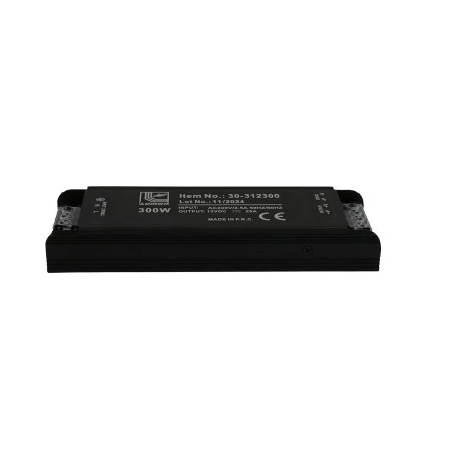 Τροφοδοτικό mini 300W μαύρο χρώμα από αλουμίνιο για ταινίες LED 230V/12VDC