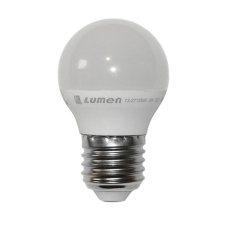 Λάμπα Led G45 σφαιρική O45mm E27 5W 230V 4000k ενδιάμεσο λευκό φως 410lm Economy