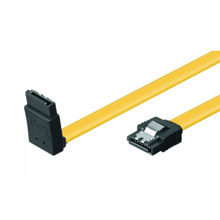 Καλώδιο SATA III 7pin σε 7pin 90° POWERTECH CAB-W028 Metal Clip 0.5m