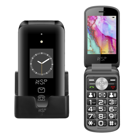 ΚΙΝΗΤΟ ΜΕ ΠΛΗΚΤΡΑ NSP 2700DS 2G FLIP 2.8 64MB 128MB DUAL SIM RADIO-MP3 MP4 SOS BUTTON BLACK GR