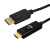 Kαλώδιο DisplayPort 1.2v (M) σε HDMI 2.0v (M) 4K/30Hz 21.6 Gbps 1m μαύρο